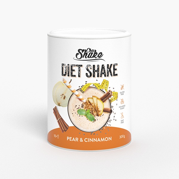 Chia Shake dietní koktejl hruška se skořicí, 10 jídel, 300g